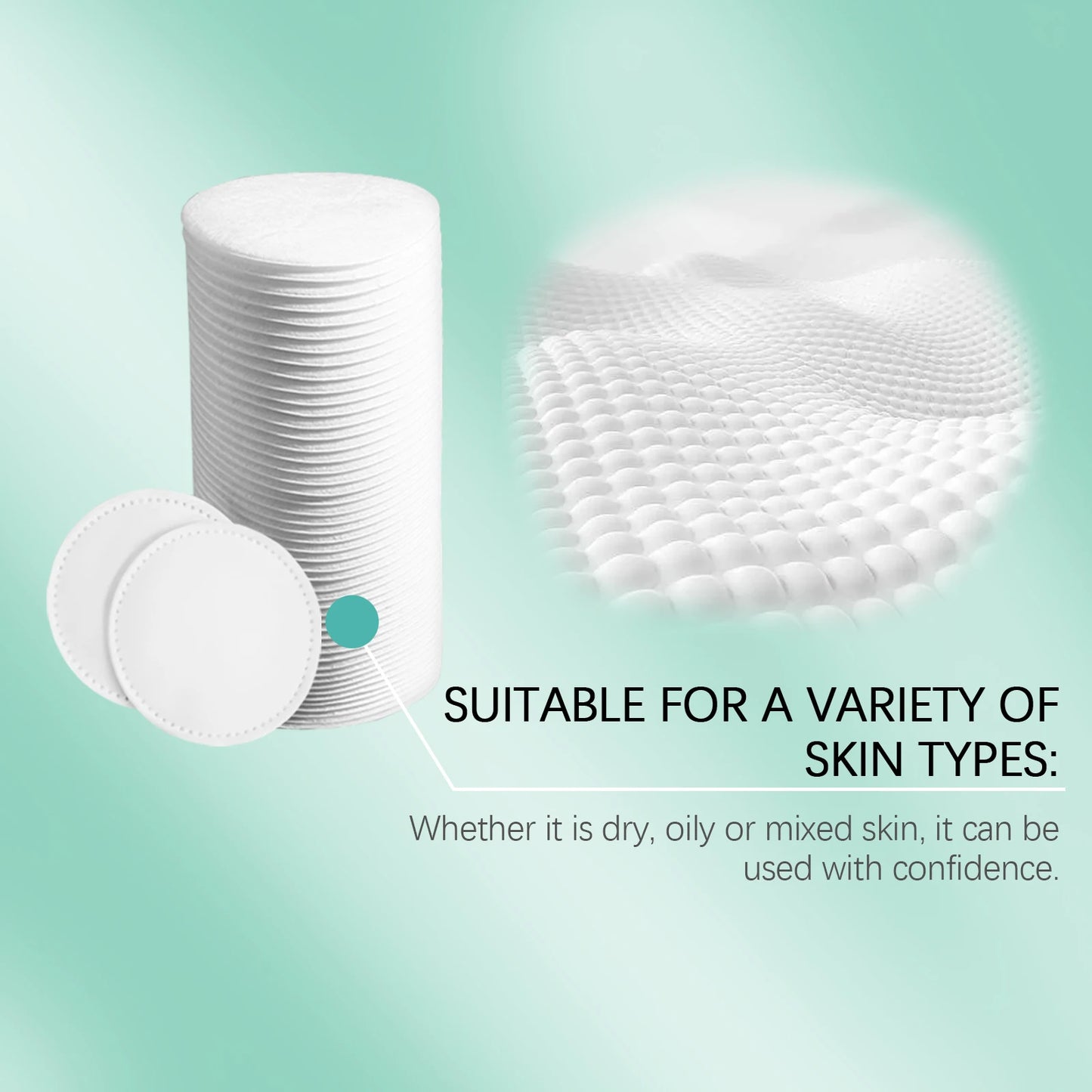 100-300Pcs Face Makeup Remover Pad Disposable Cosmetic Wipes Soft Round Cotton Pads Daily Facial Cleaning Makeup Remover Tool