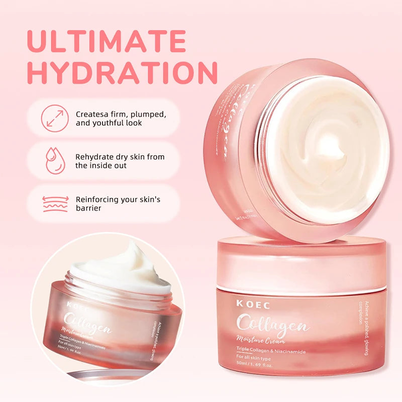 Korean Collagen Niacinamide Skin Care Tallow Honey Balm Moisturizing Cream Set Deeply Nourish Suitable For Dry Rough Skin Cream