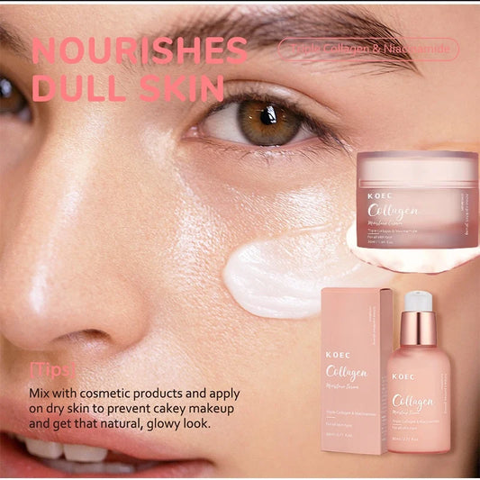 Korean Collagen Niacinamide Skin Care Tallow Honey Balm Moisturizing Cream Set Deeply Nourish Suitable For Dry Rough Skin Cream