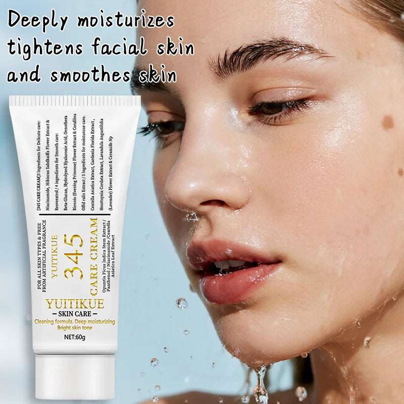 345 Care Cream 60g - Deeply Moisturizes, Tightens & Smoothes Skin, Light Non-Greasy, for All Skin Types, Fragrance-Free