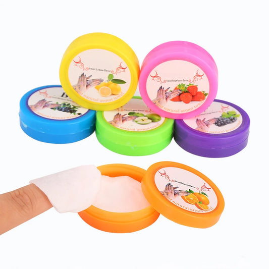 32Pads/box UV Gel Nail Polish Remover Wipes Manicure Fruit Scented Towel Lint-Free Wet Wipes Nail Art Clean Cotton Paper